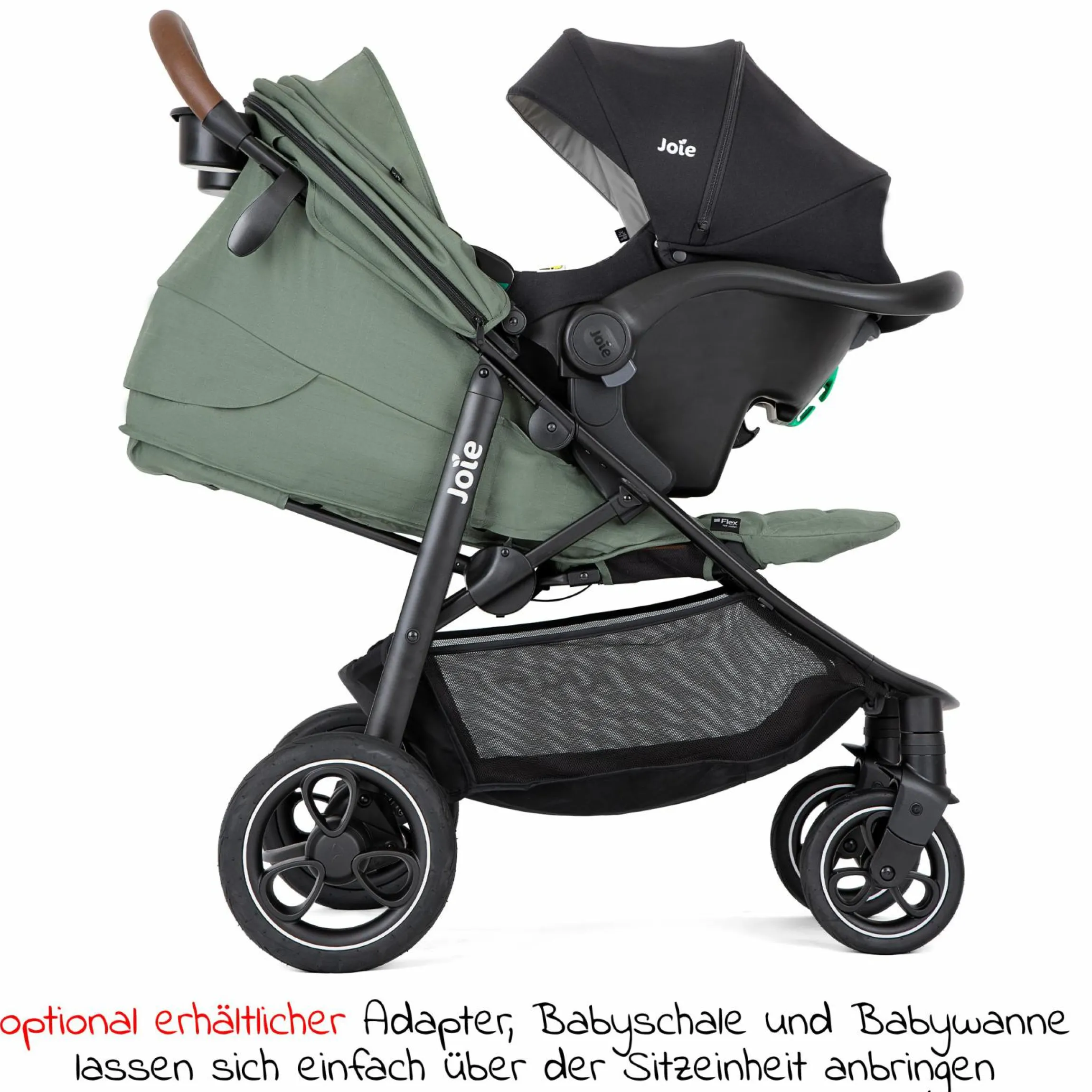 Buggy & Sportwagen Litetrax Pro bis 22 kg belastbar mit Schieber-Ablagefach & Regenschutz - Laurel - Kollektion 2025