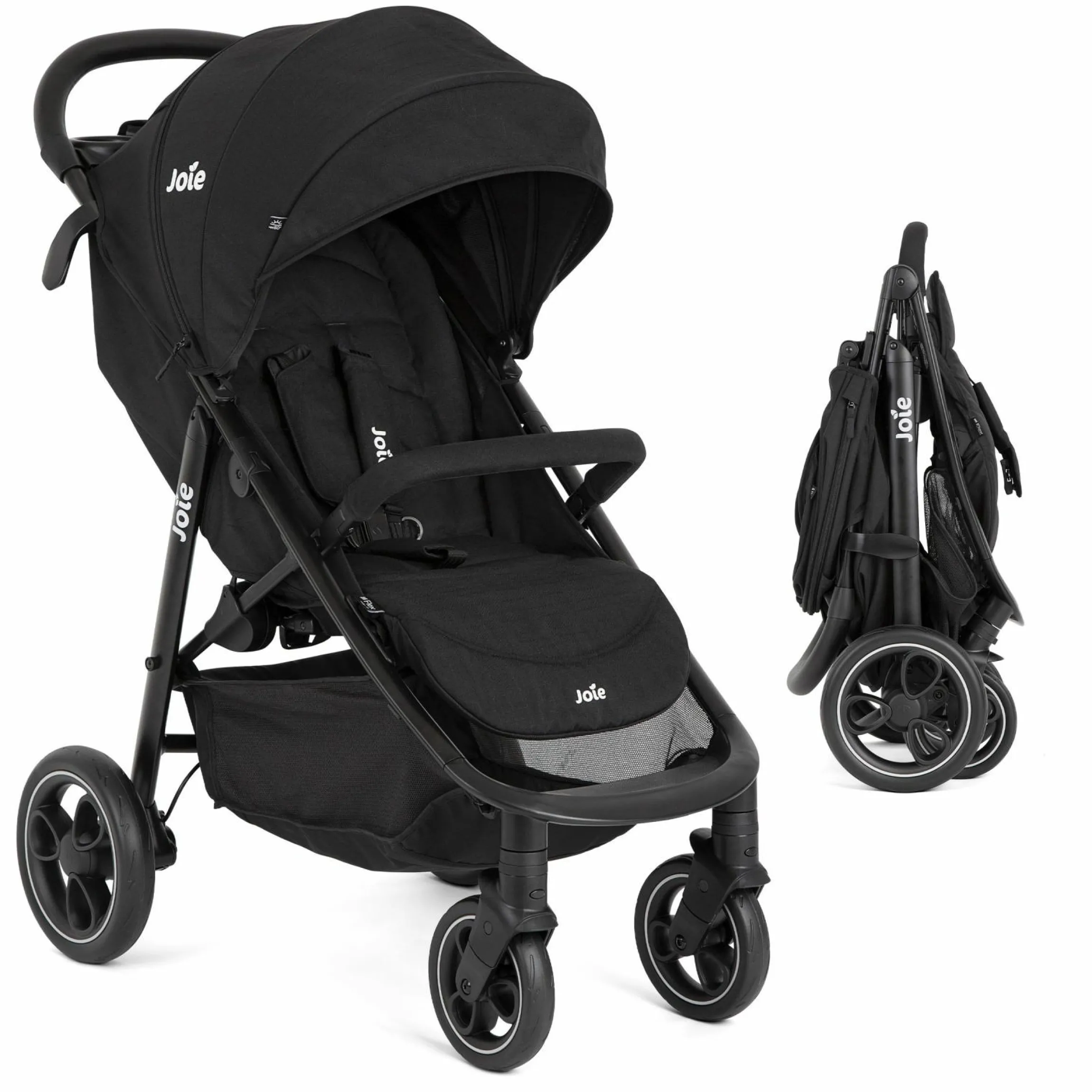 Buggy & Sportwagen Litetrax bis 22 kg belastbar mit Schieber-Ablagefach & Regenschutz - Shale - Kollektion 2025