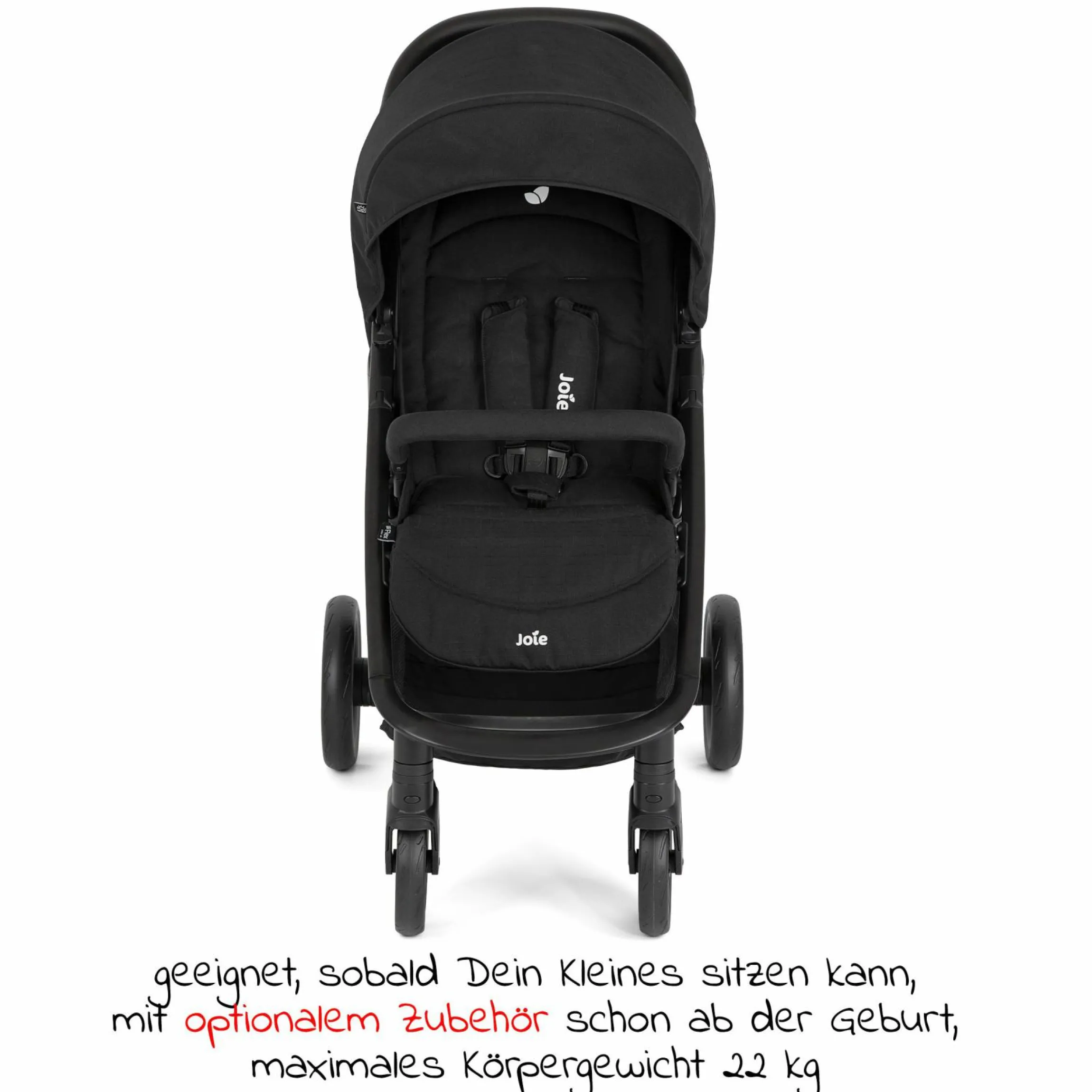 Buggy & Sportwagen Litetrax bis 22 kg belastbar mit Schieber-Ablagefach & Regenschutz - Shale - Kollektion 2025