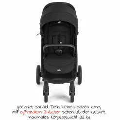 Buggy & Sportwagen Litetrax Pro bis 22 kg belastbar mit Schieber-Ablagefach inkl. Insektenschutz & Regenschutz - Shale - Kollektion 2025