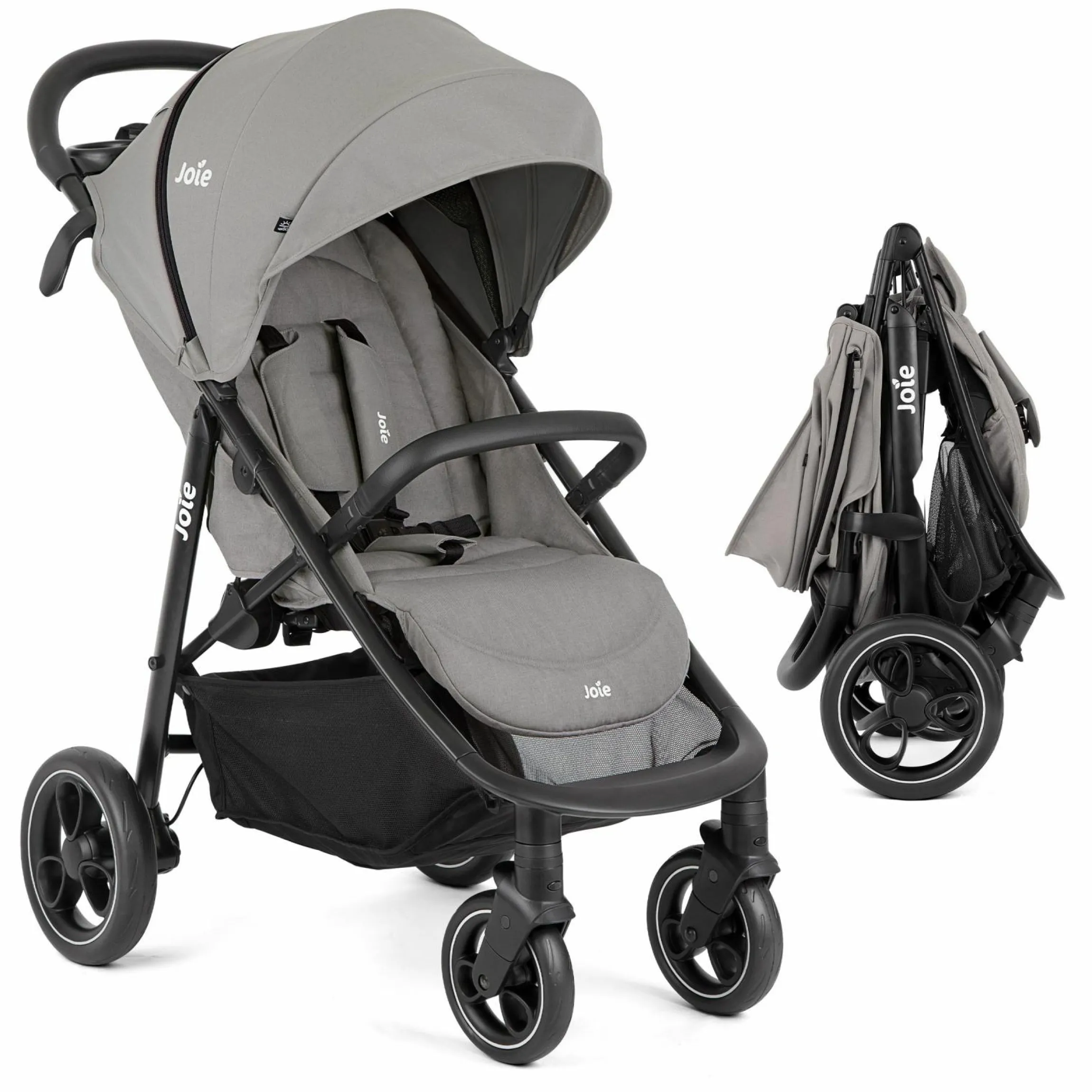 Buggy & Sportwagen Litetrax Pro bis 22 kg belastbar mit Schieber-Ablagefach & Regenschutz - Pebble - Kollektion 2025