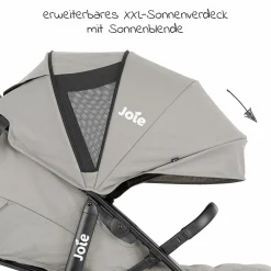 Buggy & Sportwagen Litetrax Pro bis 22 kg belastbar mit Schieber-Ablagefach & Regenschutz - Pebble - Kollektion 2025