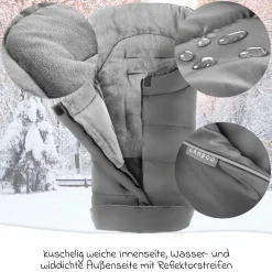 Buggy & Sportwagen Litetrax inkl. Fußsack - bis 22 kg belastbar mit Schieber-Ablagefach & Regenschutz - Shale - Kollektion 2025