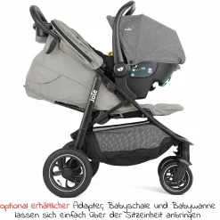 Buggy & Sportwagen Litetrax Pro Air bis 22 kg belastbar mit Luftreifen, Schieber-Ablagefach & Regenschutz - Pebble - Kollektion 2025
