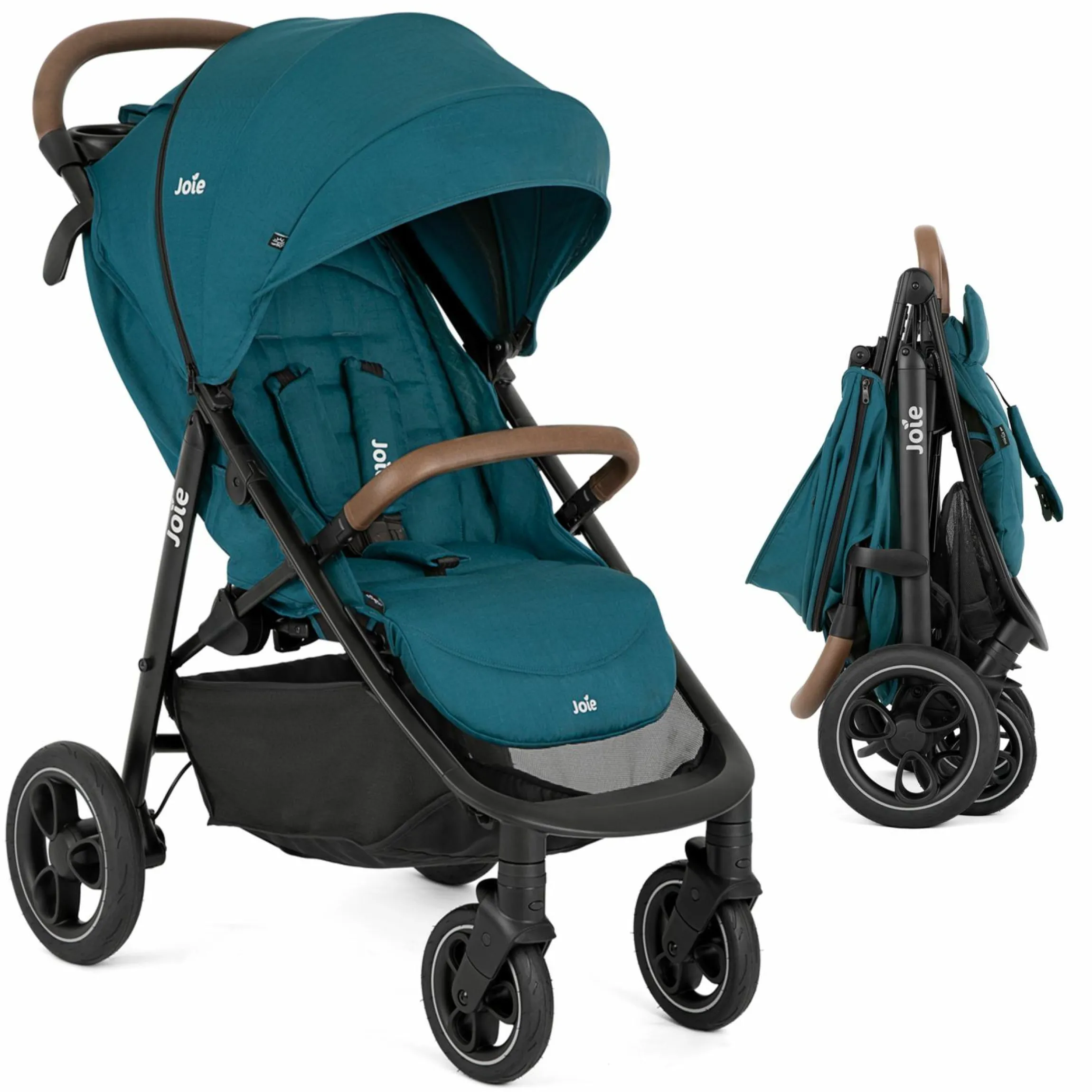 Buggy & Sportwagen Litetrax Pro bis 22 kg belastbar mit Schieber-Ablagefach & Regenschutz - Peacock - Kollektion 2025