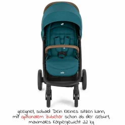 Buggy & Sportwagen Litetrax Pro bis 22 kg belastbar mit Schieber-Ablagefach & Regenschutz - Peacock - Kollektion 2025