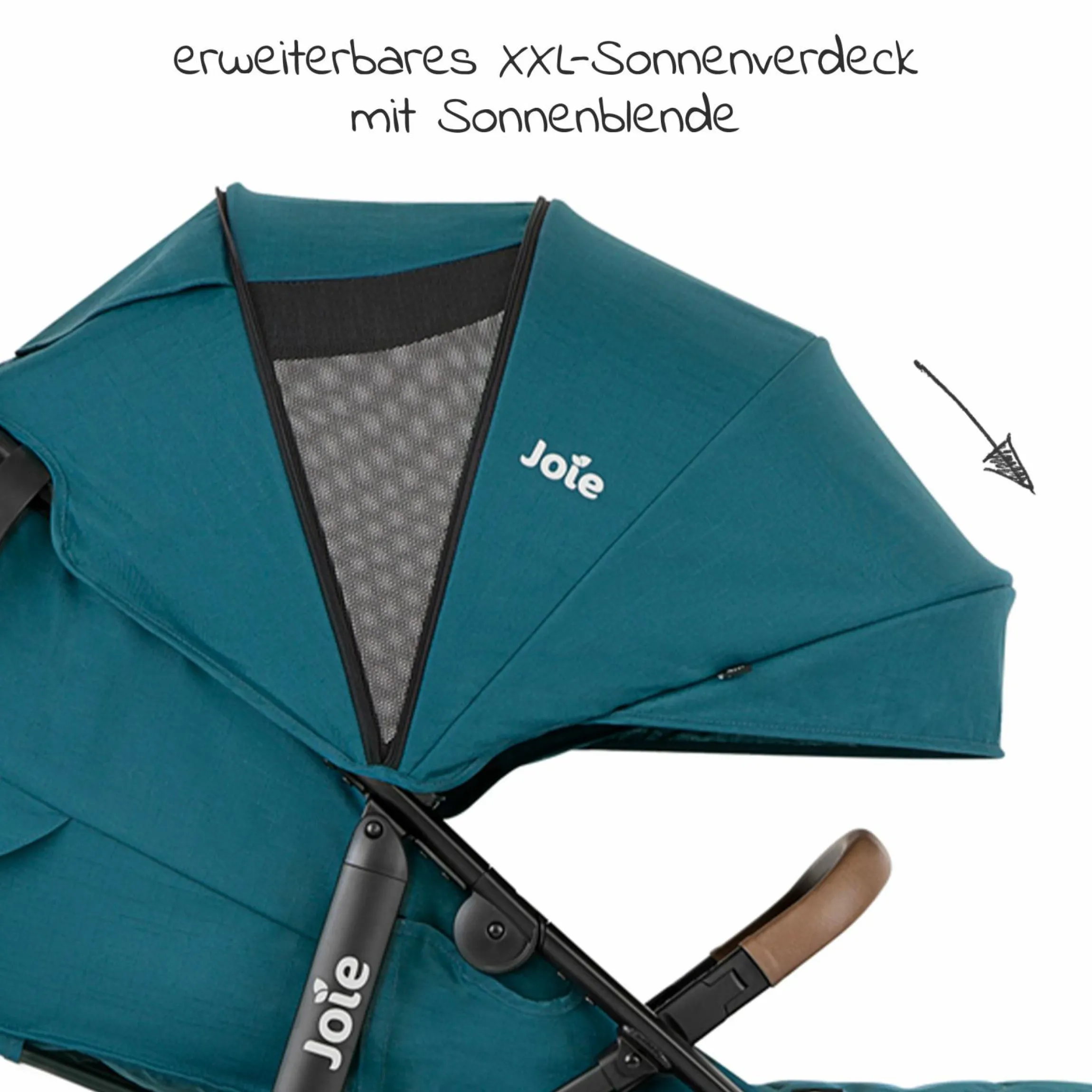 Buggy & Sportwagen Litetrax Pro bis 22 kg belastbar mit Schieber-Ablagefach & Regenschutz - Peacock - Kollektion 2025