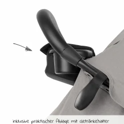 Buggy & Sportwagen Litetrax Pro bis 22 kg belastbar mit Schieber-Ablagefach inkl. Insektenschutz & Regenschutz - Pebble - Kollektion 2025