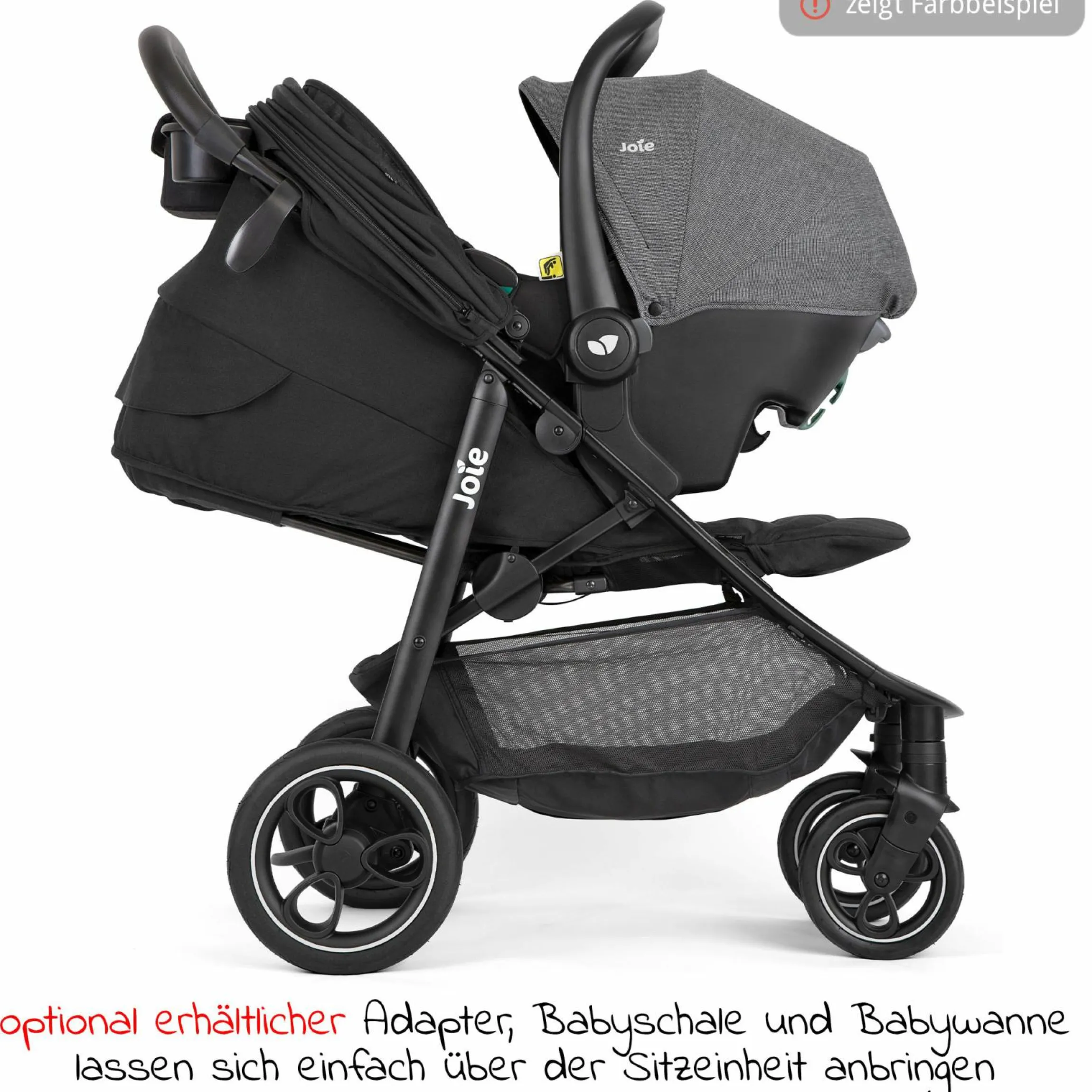 Buggy & Sportwagen Litetrax Pro bis 22 kg belastbar mit Schieber-Ablagefach inkl. Insektenschutz & Regenschutz - Pebble - Kollektion 2025