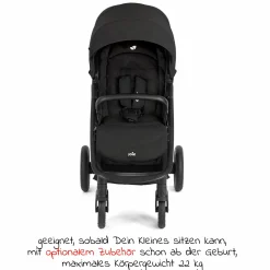Buggy & Sportwagen Litetrax Pro Air bis 22 kg belastbar mit Luftreifen, Schieber-Ablagefach inkl. Insektenschutz & Regenschutz - Shale - Kollektion 2025