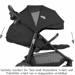 Buggy & Sportwagen Litetrax Pro Air bis 22 kg belastbar mit Luftreifen, Schieber-Ablagefach inkl. Insektenschutz & Regenschutz - Shale - Kollektion 2025