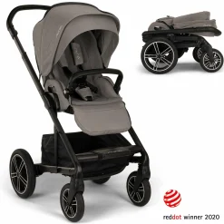 Buggy & Sportwagen MIXX next bis 22 kg mit magnetischem Gurtverschluss, umsetzbarem Allwettersitz, höhenverstellbarem Schieber, integrierter Sichtschutz inkl. Adapter, Kniedecke & Regenschutz - Granite - Kollektion 2025