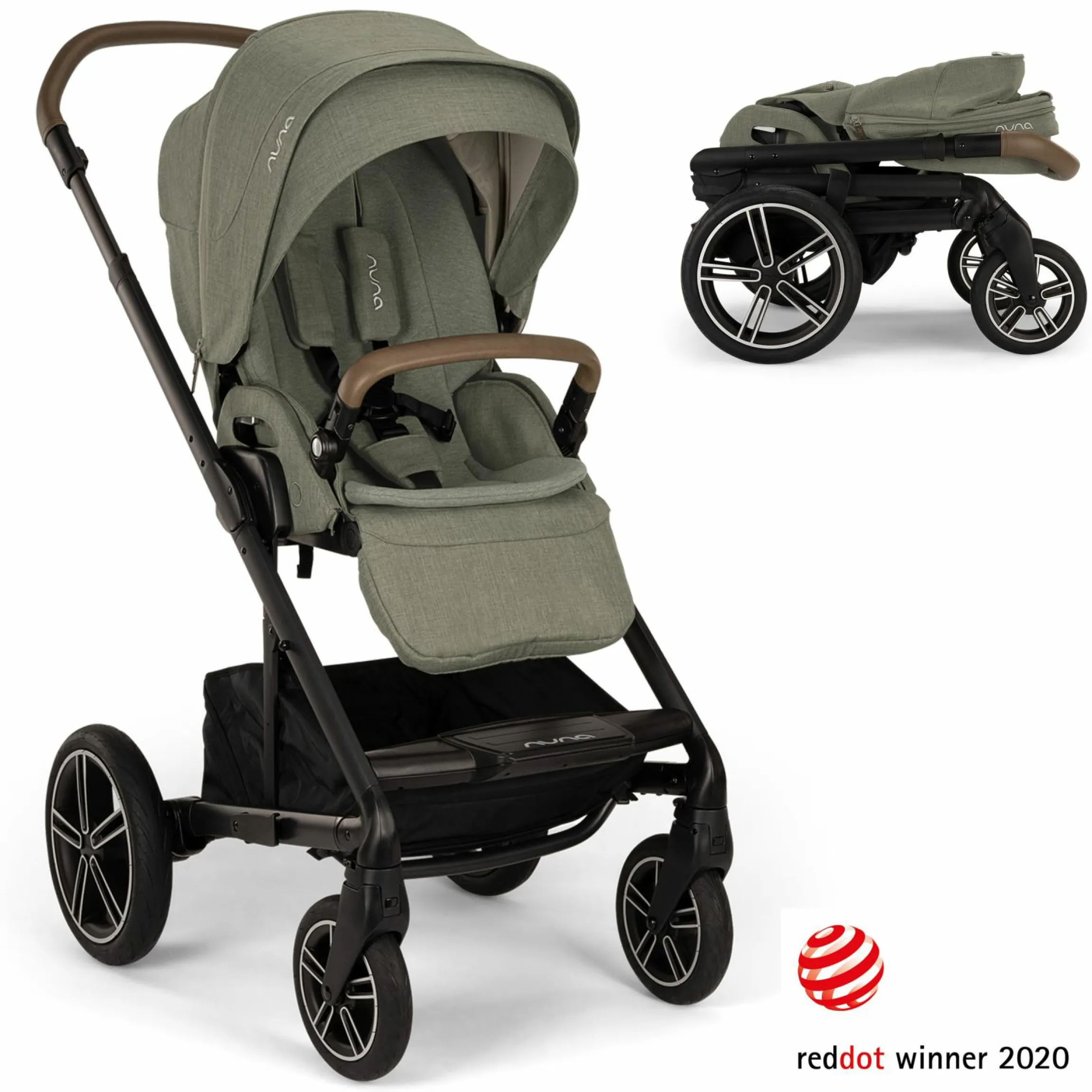 Buggy & Sportwagen MIXX next bis 22 kg mit magnetischem Gurtverschluss, umsetzbarem Allwettersitz, höhenverstellbarem Schieber, integrierter Sichtschutz inkl. Adapter, Kniedecke & Regenschutz - Pine - Kollektion 2025