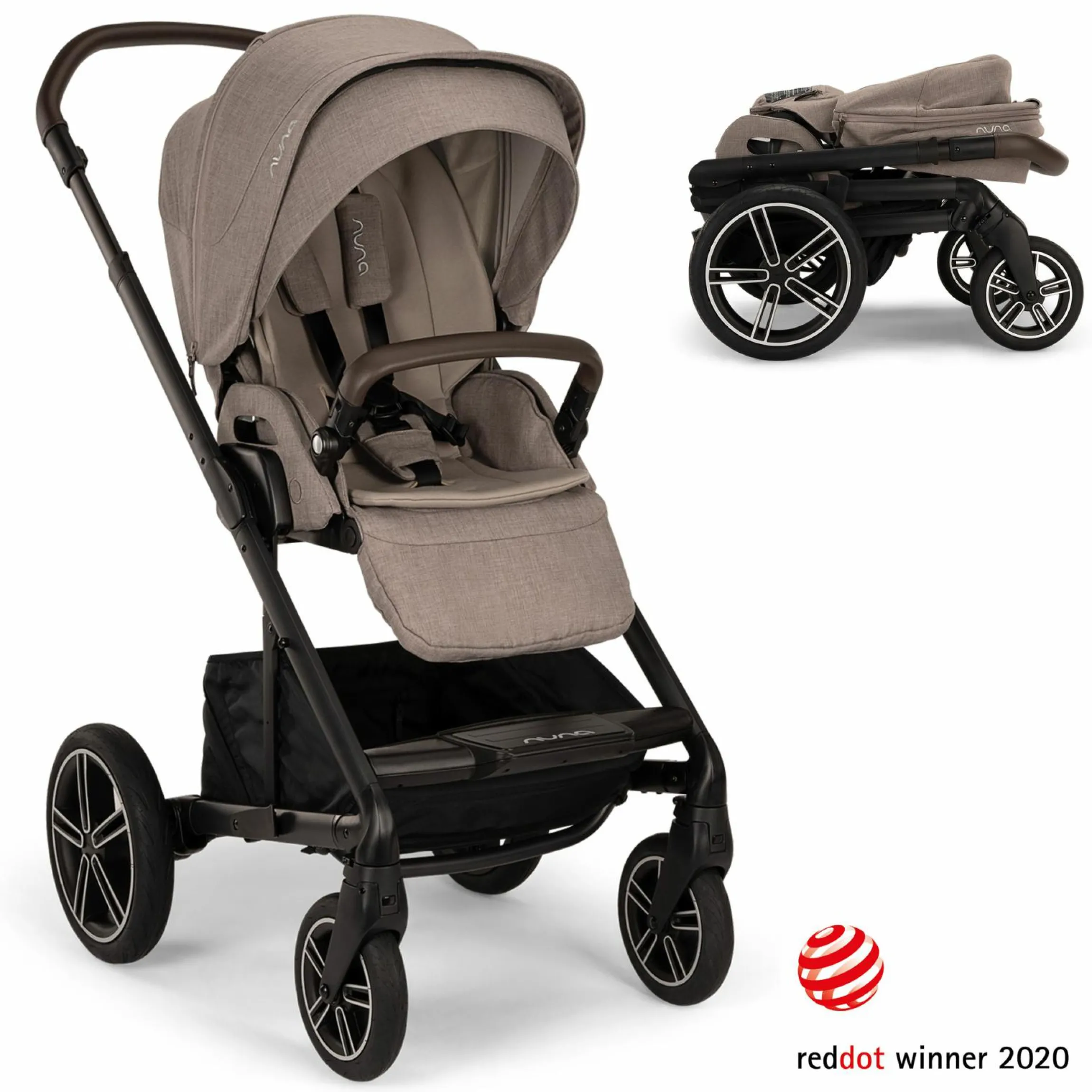 Buggy & Sportwagen MIXX next bis 22 kg mit magnetischem Gurtverschluss, umsetzbarem Allwettersitz, höhenverstellbarem Schieber, integrierter Sichtschutz inkl. Adapter, Kniedecke & Regenschutz - Cedar - Kollektion 2025