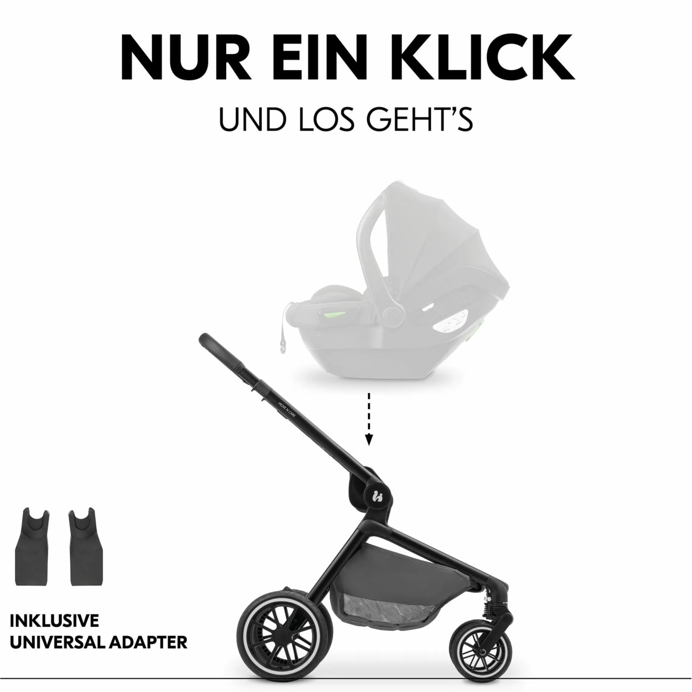 Buggy & Sportwagen Move N Care inkl. Adapter für Babyschale - Mocha