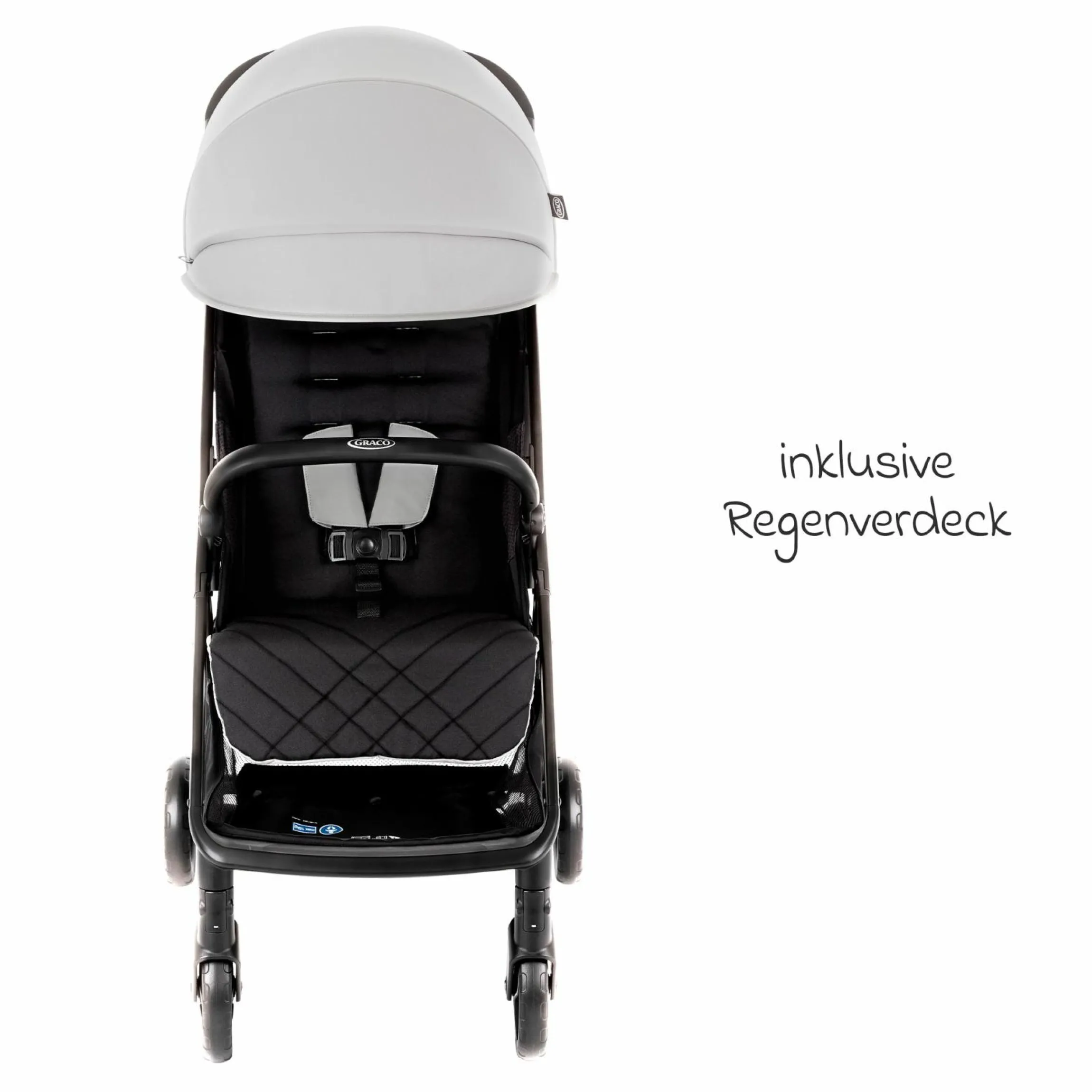 Buggy- & Sportwagen Myavo bis 22 kg belastbar nur 5,8 kg leicht mit Liegefunktion & Regenschutz - Steeple Gray