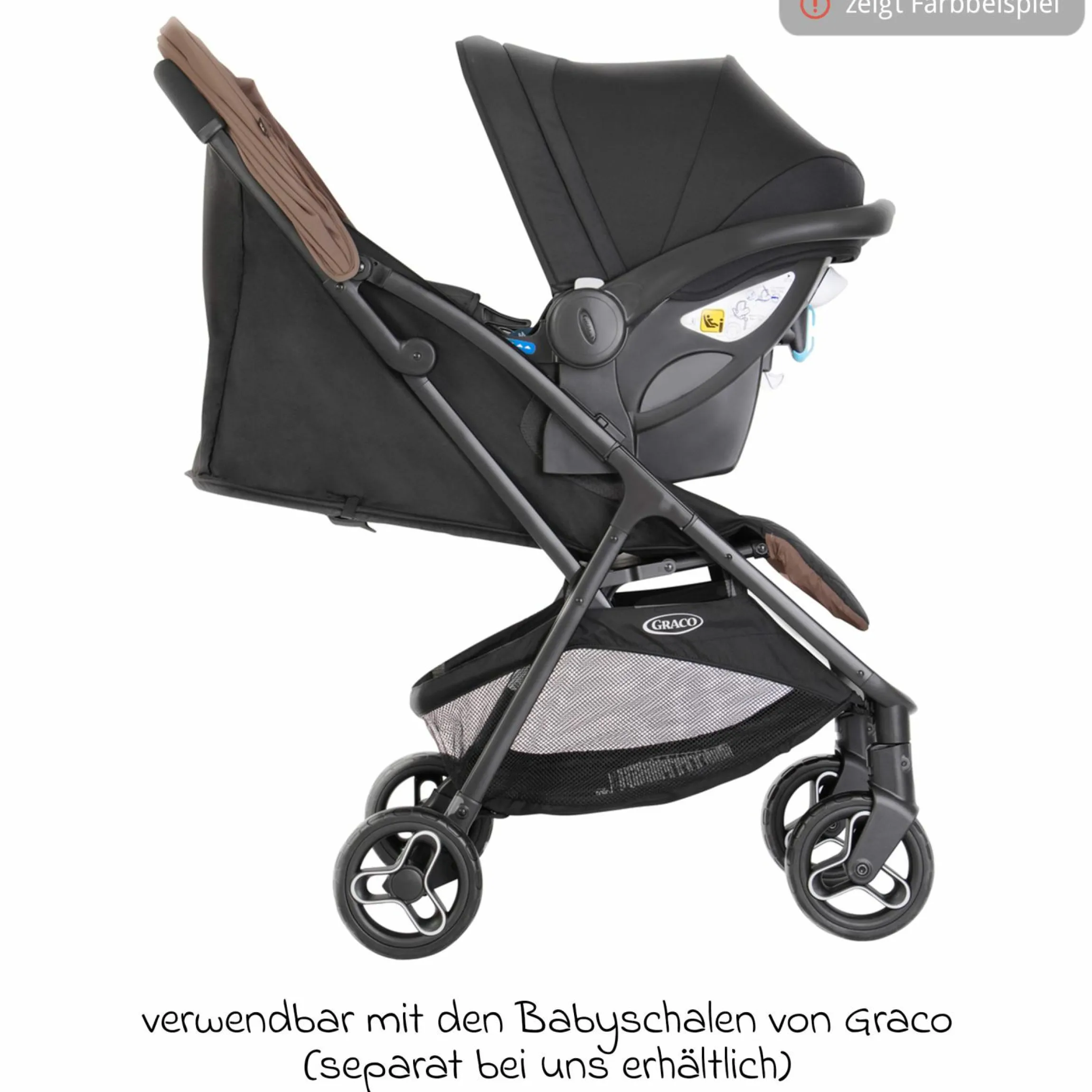 Buggy- & Sportwagen Myavo bis 22 kg belastbar nur 5,8 kg leicht mit Liegefunktion & Regenschutz - Steeple Gray