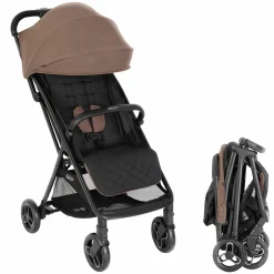 Buggy- & Sportwagen Myavo bis 22 kg belastbar nur 5,8 kg leicht mit Liegefunktion & Regenschutz - Fossil