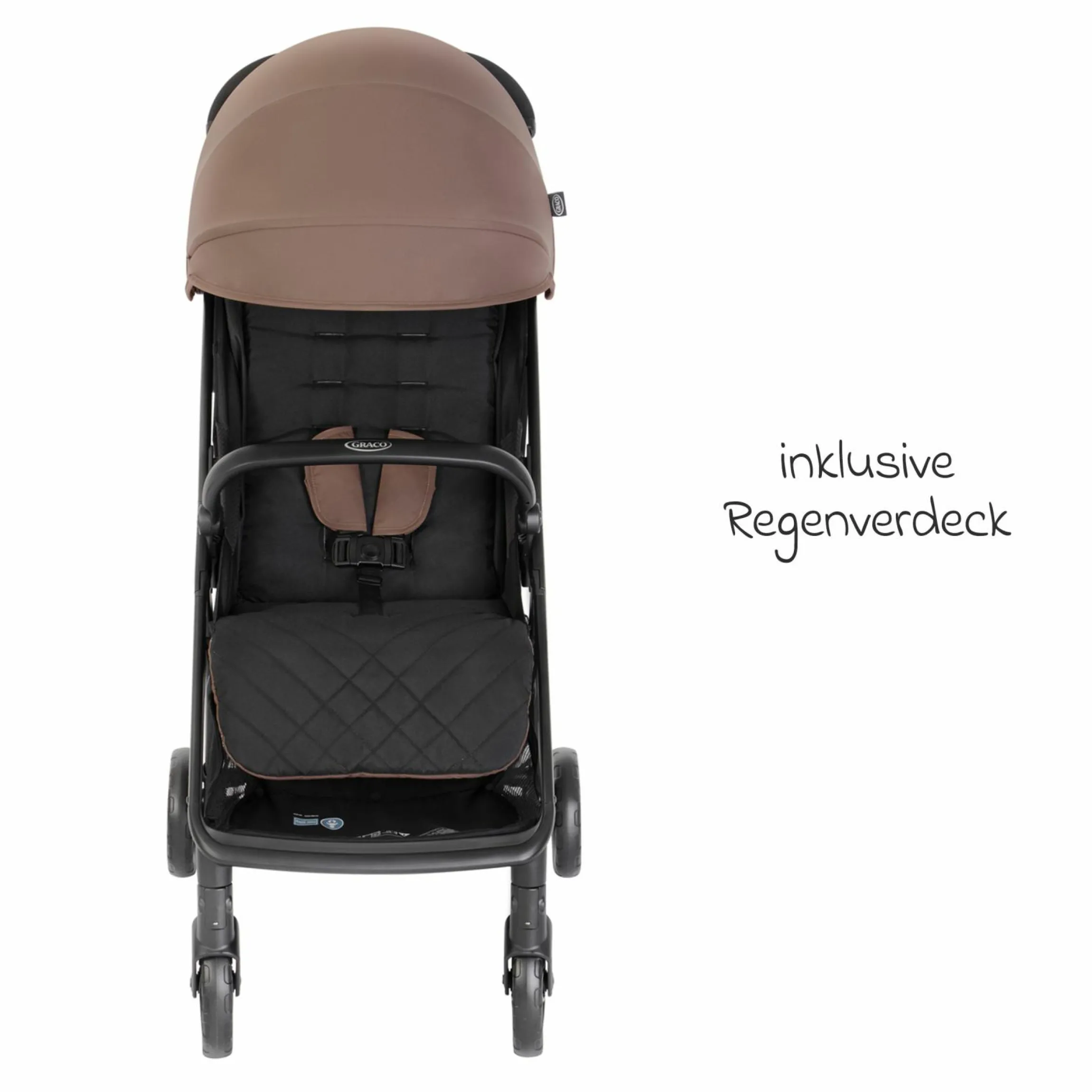 Buggy- & Sportwagen Myavo bis 22 kg belastbar nur 5,8 kg leicht mit Liegefunktion & Regenschutz - Fossil