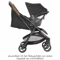 Buggy- & Sportwagen Myavo bis 22 kg belastbar nur 5,8 kg leicht mit Liegefunktion & Regenschutz - Fossil