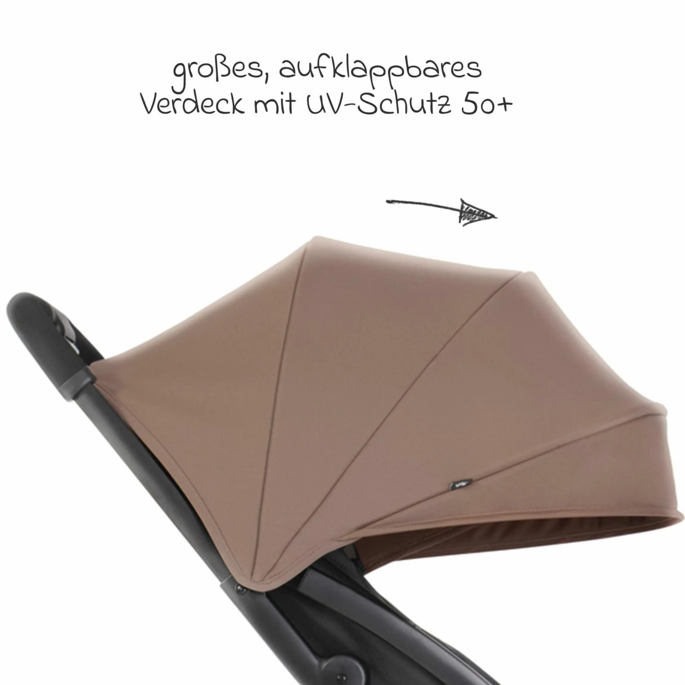 Buggy- & Sportwagen Myavo bis 22 kg belastbar nur 5,8 kg leicht mit Liegefunktion & Regenschutz - Fossil