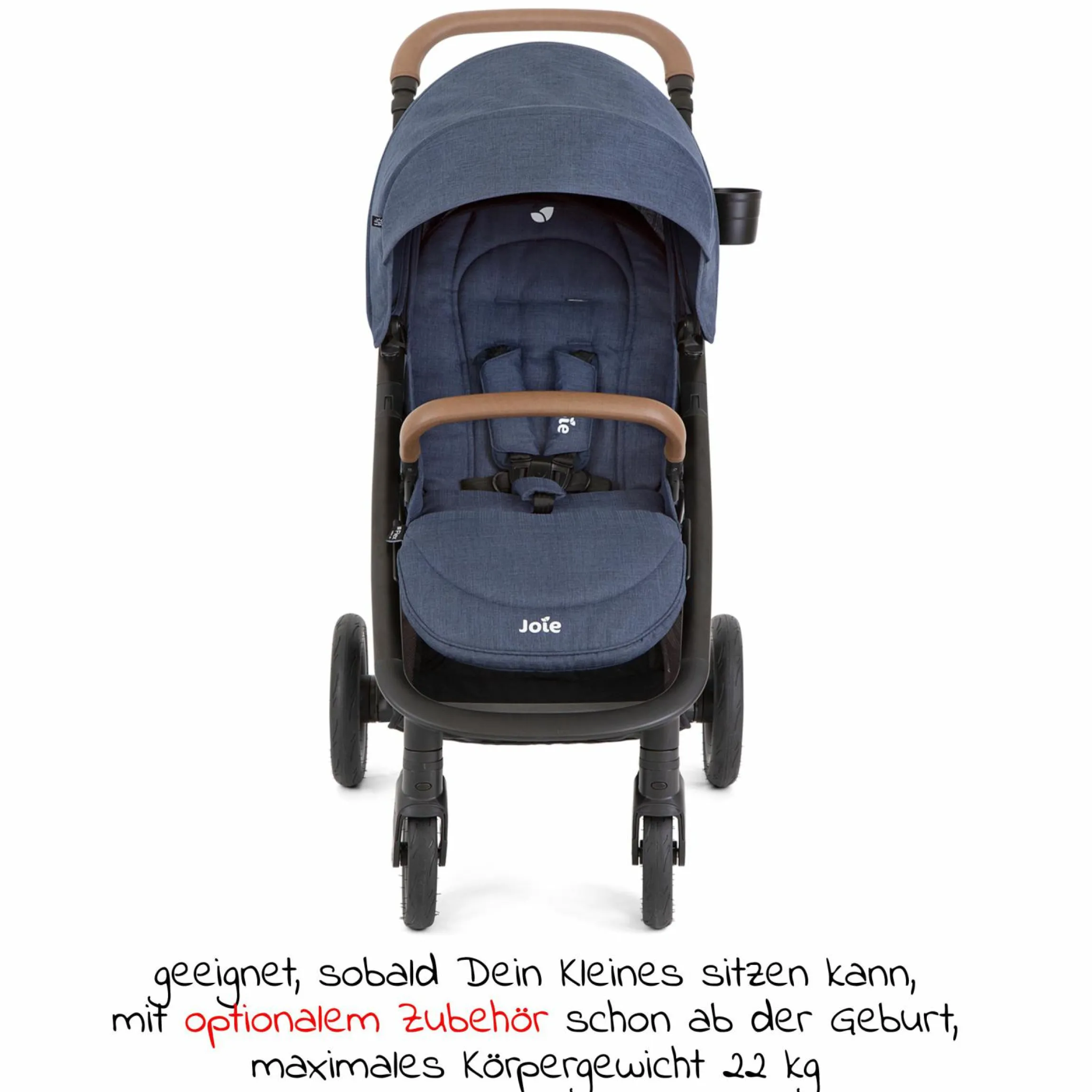 Buggy & Sportwagen Mytrax Pro bis 22 kg belastbar mit Teleskopschieber, Getränkehalter & Regenschutz - Blueberry - Kollektion 2025