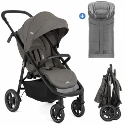 Buggy & Sportwagen Mytrax Pro inkl. Fußsack - bis 22 kg belastbar mit Teleskopschieber, Getränkehalter & Regenschutz - Thunder - Kollektion 2025