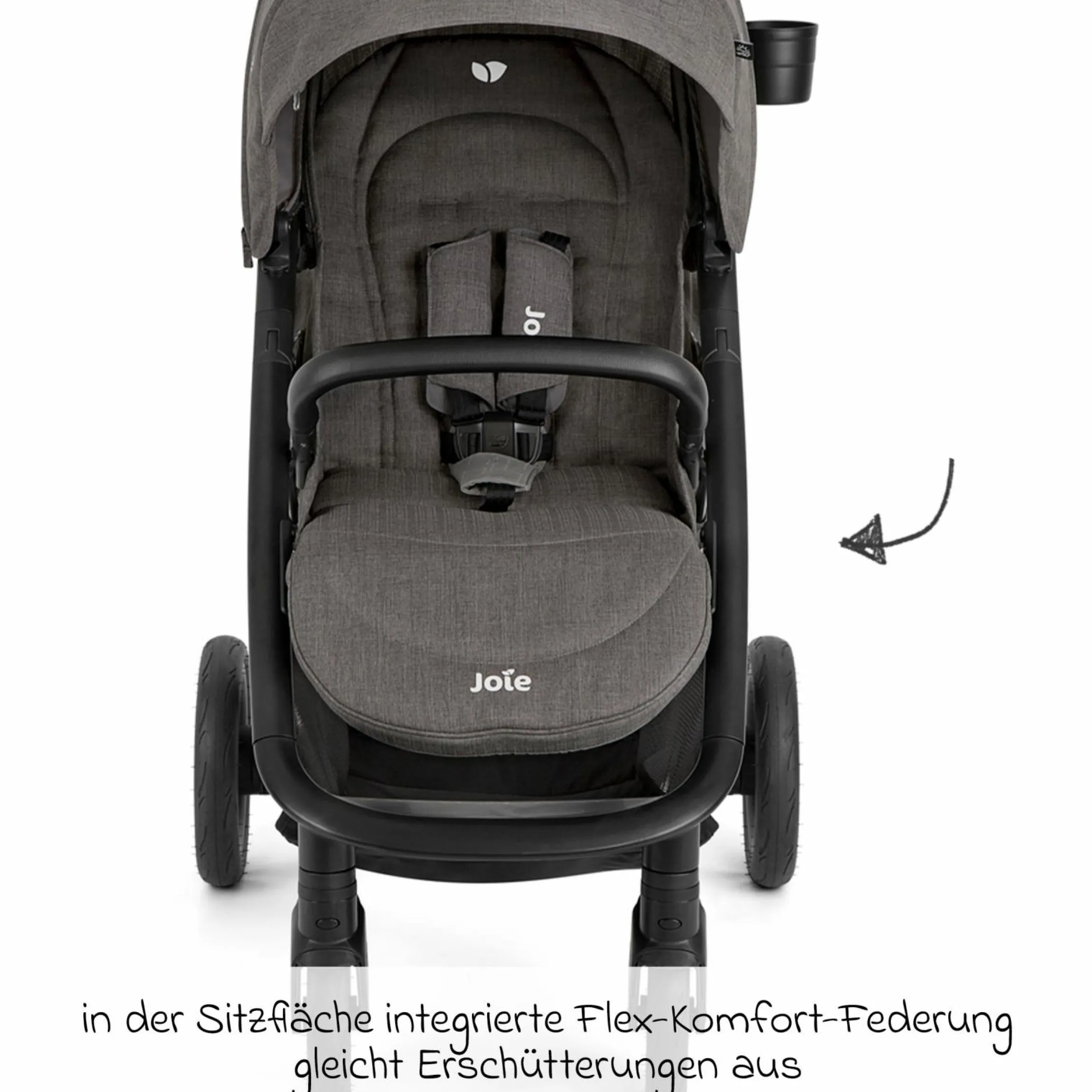 Buggy & Sportwagen Mytrax Pro inkl. Fußsack - bis 22 kg belastbar mit Teleskopschieber, Getränkehalter & Regenschutz - Thunder - Kollektion 2025