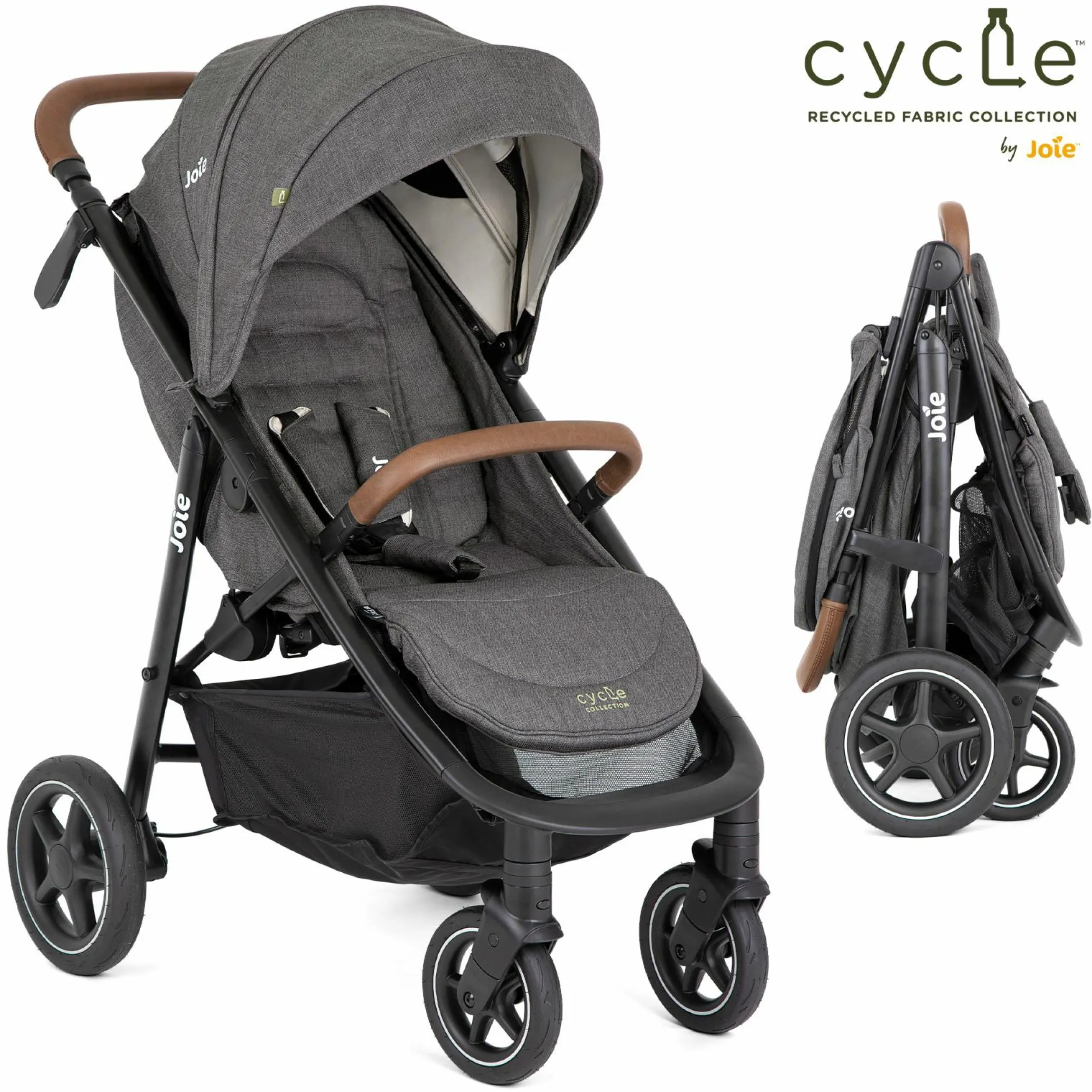 Buggy & Sportwagen Mytrax Pro bis 22 kg belastbar mit Teleskopschieber, Getränkehalter & Regenschutz - Cycle Collection - Shell Gray - Kollektion 2025