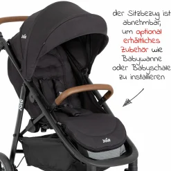 Buggy & Sportwagen Mytrax Pro bis 22 kg belastbar mit Teleskopschieber, Getränkehalter inkl. Insektenschutz & Regenschutz - Shale - Kollektion 2025