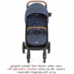 Buggy & Sportwagen Mytrax Pro bis 22 kg belastbar mit Teleskopschieber, Getränkehalter inkl. Insektenschutz & Regenschutz - Blueberry - Kollektion 2025