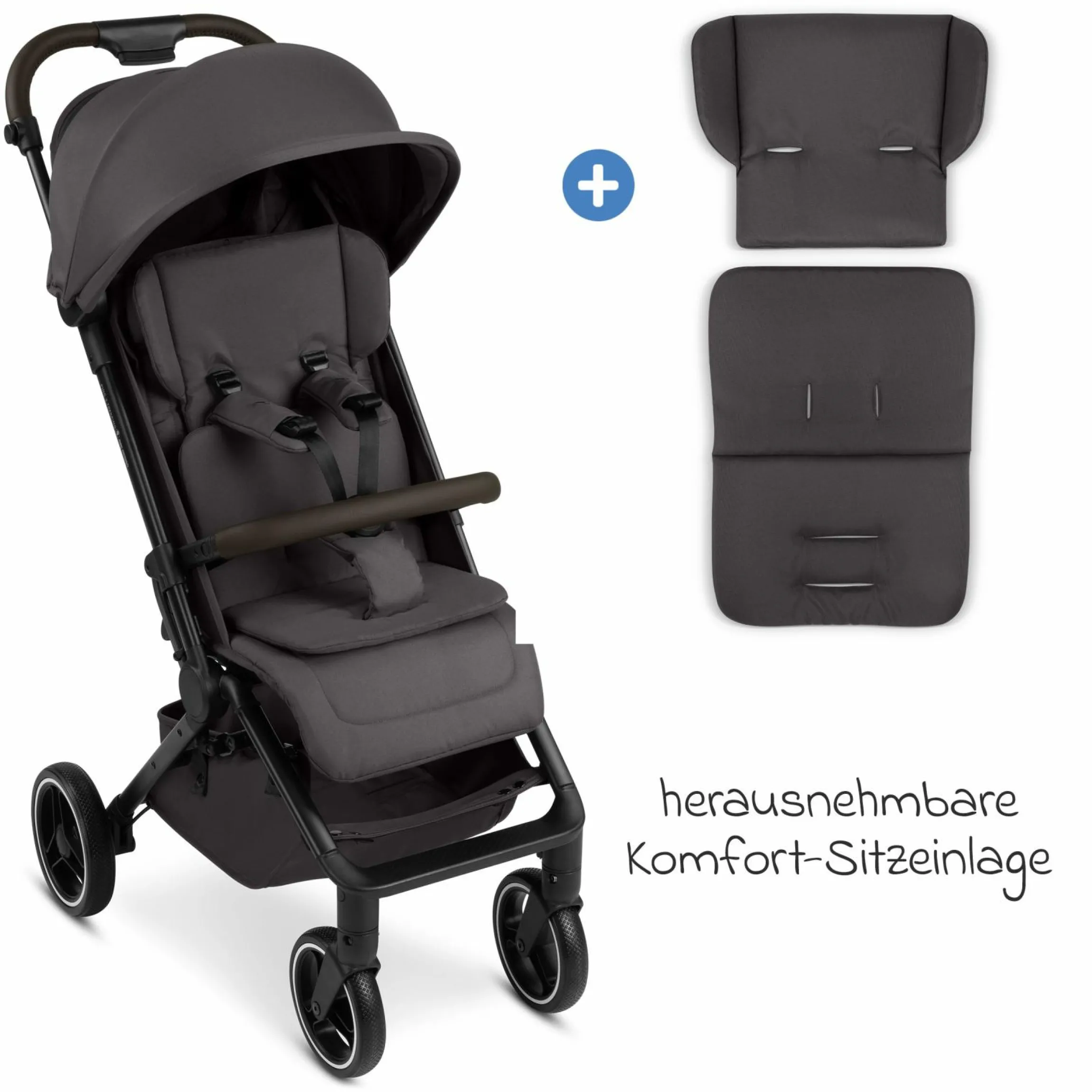 Buggy & Sportwagen Ping 3 Trekking bis 22 kg mit flacher Liegeposition inkl. Sitzeinlage, Transporttasche & Tragegurt - Falcon - Kollektion 2025