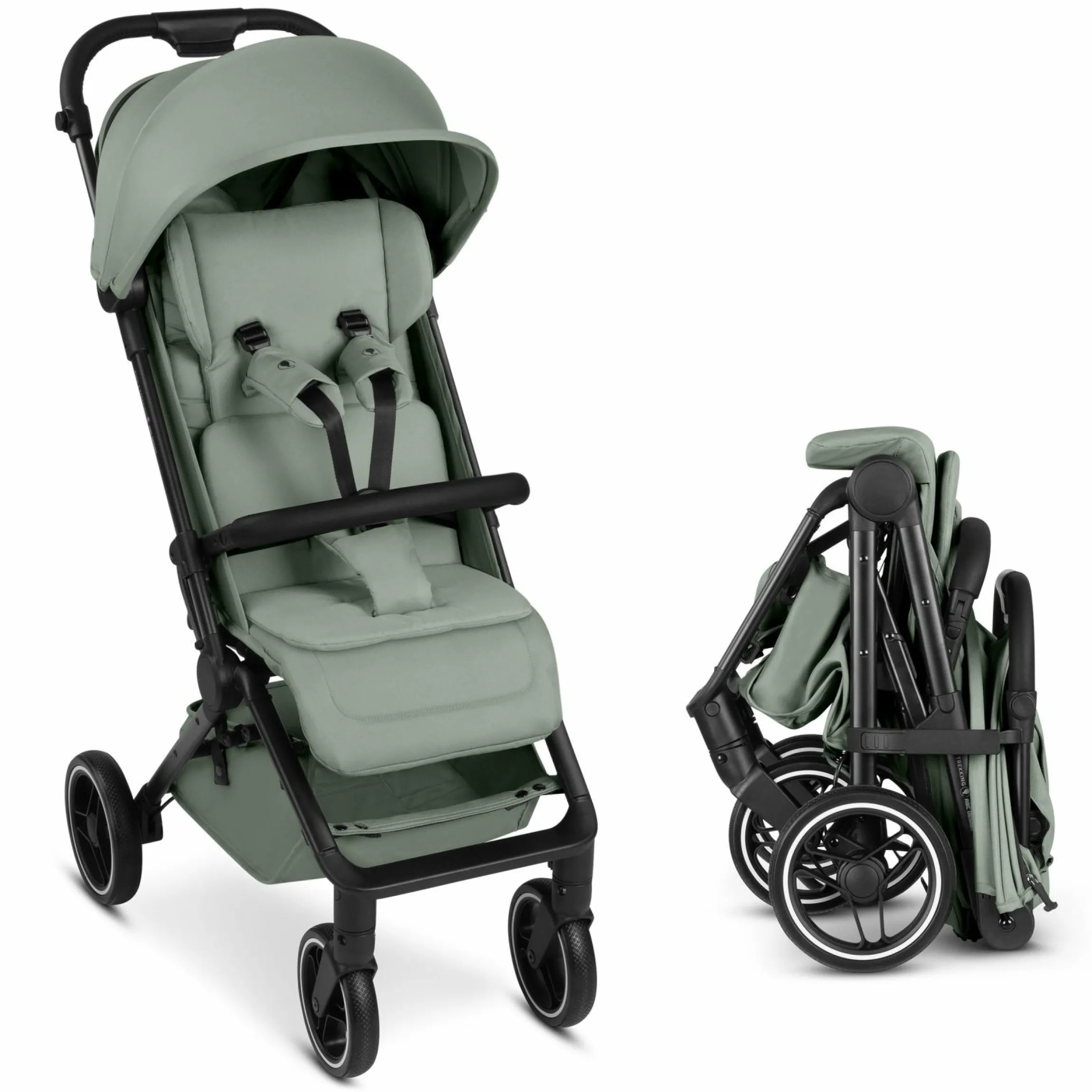 Buggy & Sportwagen Ping 3 Trekking bis 22 kg mit flacher Liegeposition inkl. Sitzeinlage, Transporttasche & Tragegurt - Pine - Kollektion 2025
