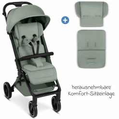 Buggy & Sportwagen Ping 3 Trekking bis 22 kg mit flacher Liegeposition inkl. Sitzeinlage, Transporttasche & Tragegurt - Pine - Kollektion 2025