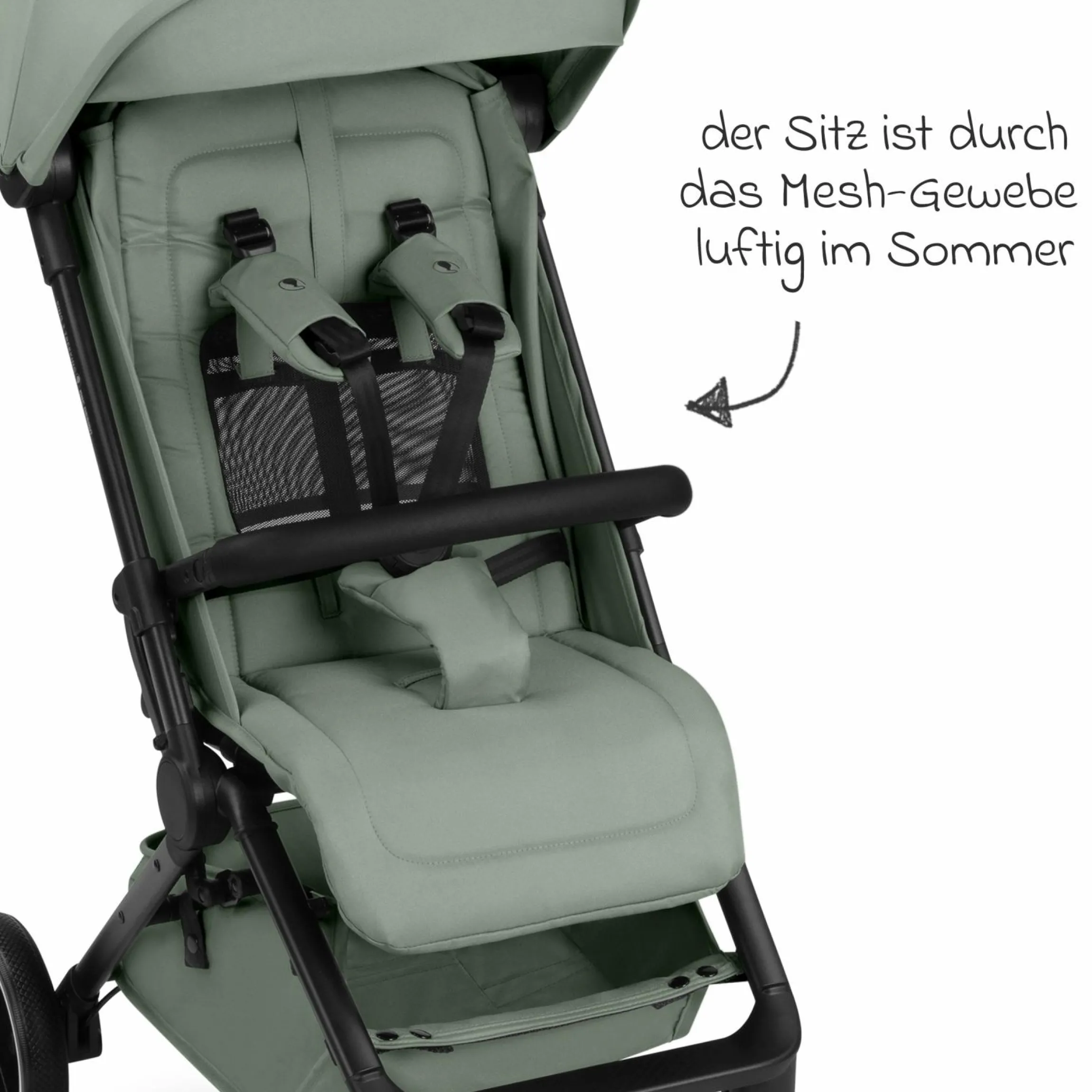 Buggy & Sportwagen Ping 3 Trekking bis 22 kg mit flacher Liegeposition inkl. Sitzeinlage, Transporttasche & Tragegurt - Pine - Kollektion 2025