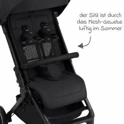 Buggy & Sportwagen Ping 3 Trekking bis 22 kg mit flacher Liegeposition inkl. Sitzeinlage, Transporttasche & Tragegurt - Pure - Coal - Kollektion 2025