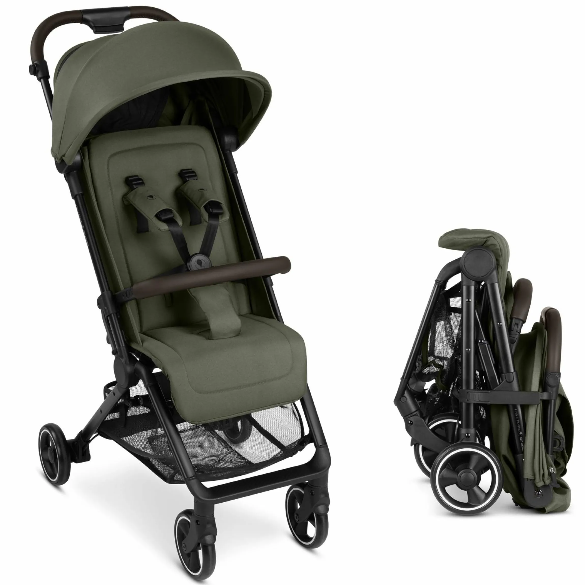 Buggy & Sportwagen Ping 3 Travel bis 22 kg mit flacher Liegeposition inkl. Transporttasche & Tragegurt - Pure - Avocado - Kollektion 2025