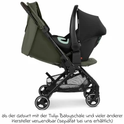 Buggy & Sportwagen Ping 3 Travel bis 22 kg mit flacher Liegeposition inkl. Transporttasche & Tragegurt - Pure - Avocado - Kollektion 2025