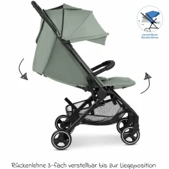 Buggy & Sportwagen Ping 3 Travel bis 22 kg mit flacher Liegeposition inkl. Transporttasche & Tragegurt - Pine - Kollektion 2025