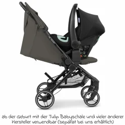 Buggy & Sportwagen Ping Two Trekking mit flacher Liegeposition, Transporttasche und Tragegurt - Cloud - Kollektion 2024