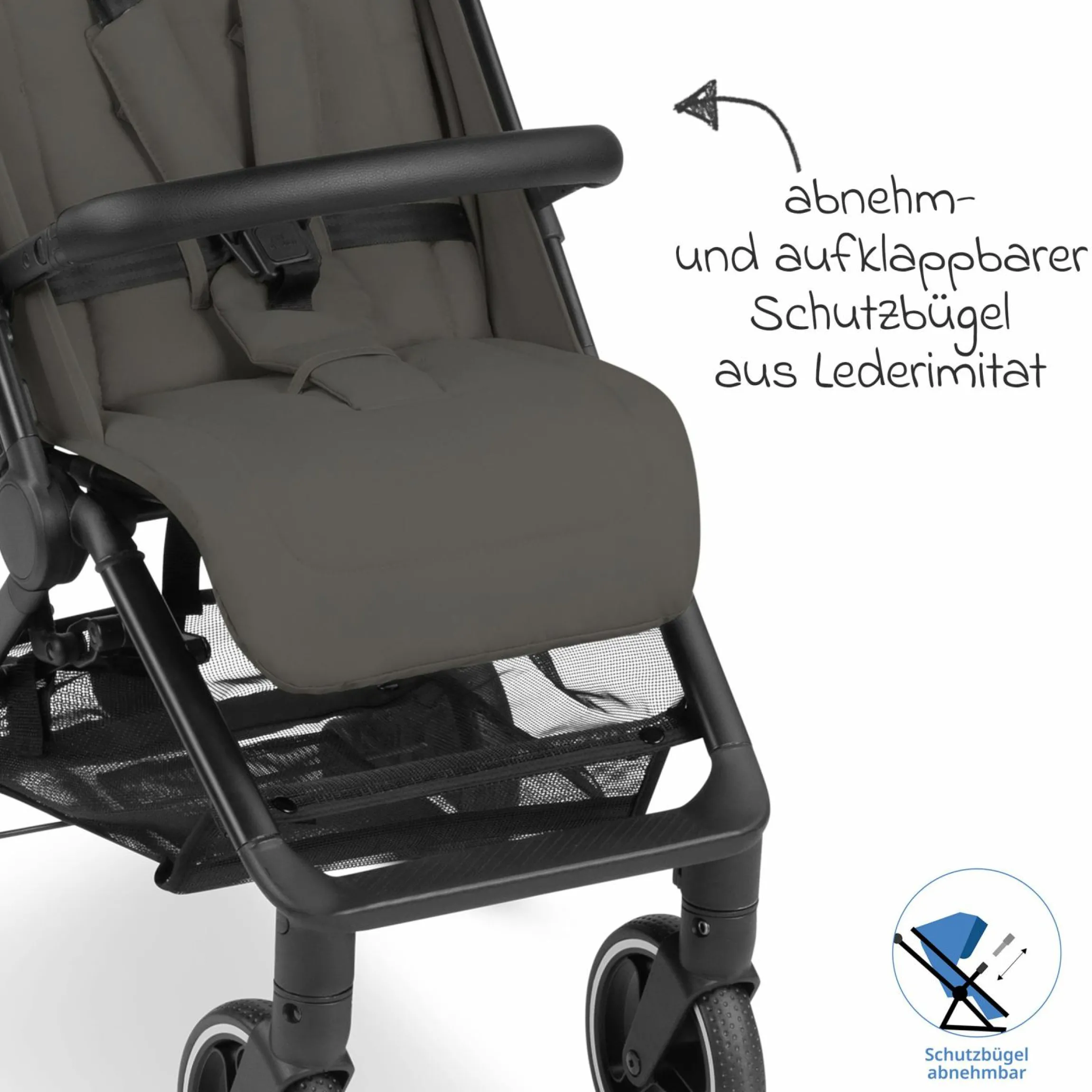 Buggy & Sportwagen Ping Two Trekking mit flacher Liegeposition, Transporttasche und Tragegurt - Cloud - Kollektion 2024
