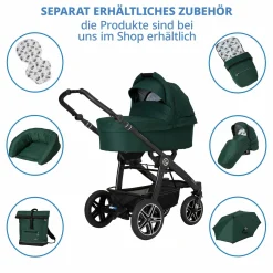 Buggy & Sportwagen Racer GTS bis 22 kg belastbar mit Handbremse, Knickschieber inkl. Regenschutz - Panda Family - Kollektion 2024