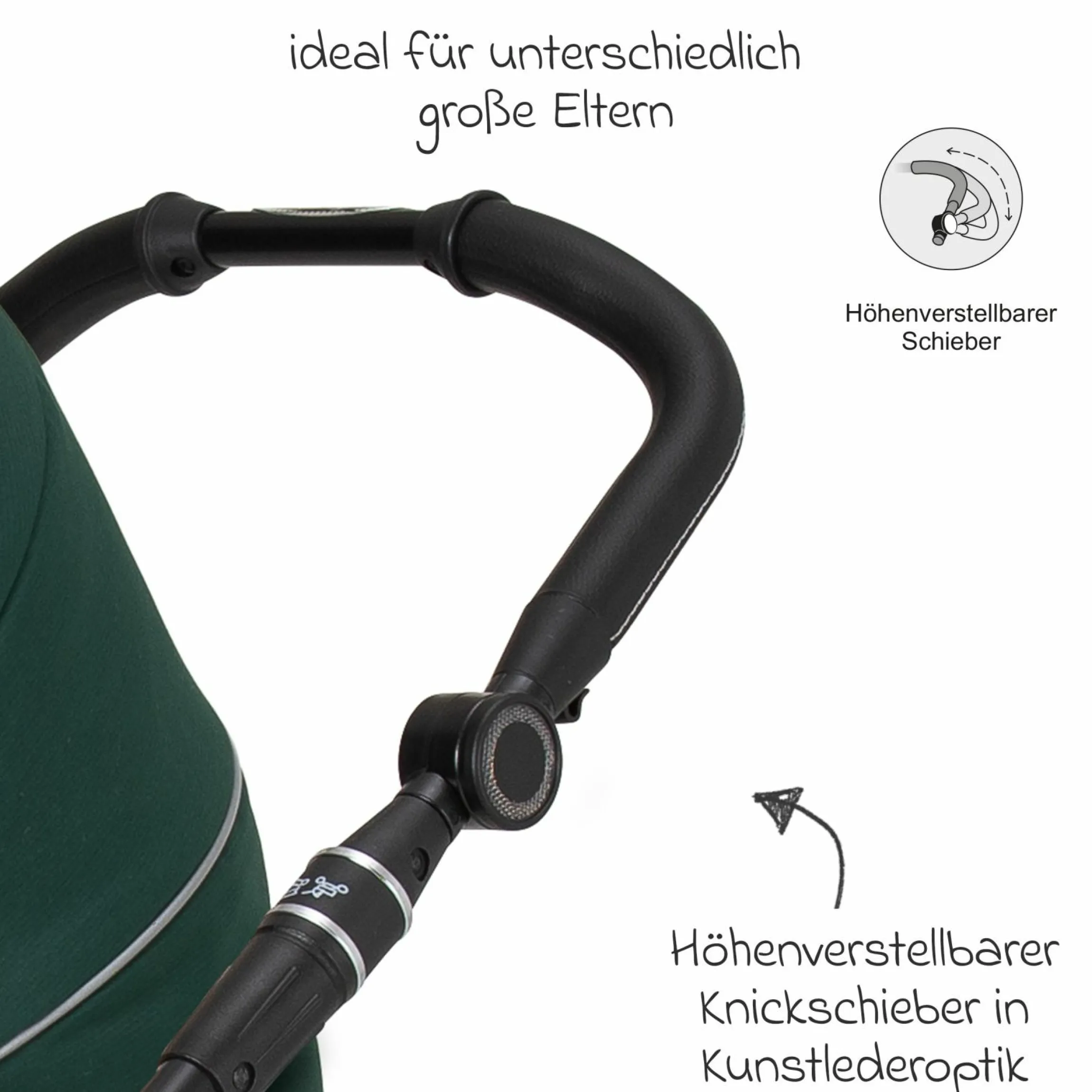 Buggy & Sportwagen Racer GTS bis 22 kg belastbar mit Handbremse, Knickschieber inkl. Regenschutz - Panda Family - Kollektion 2024