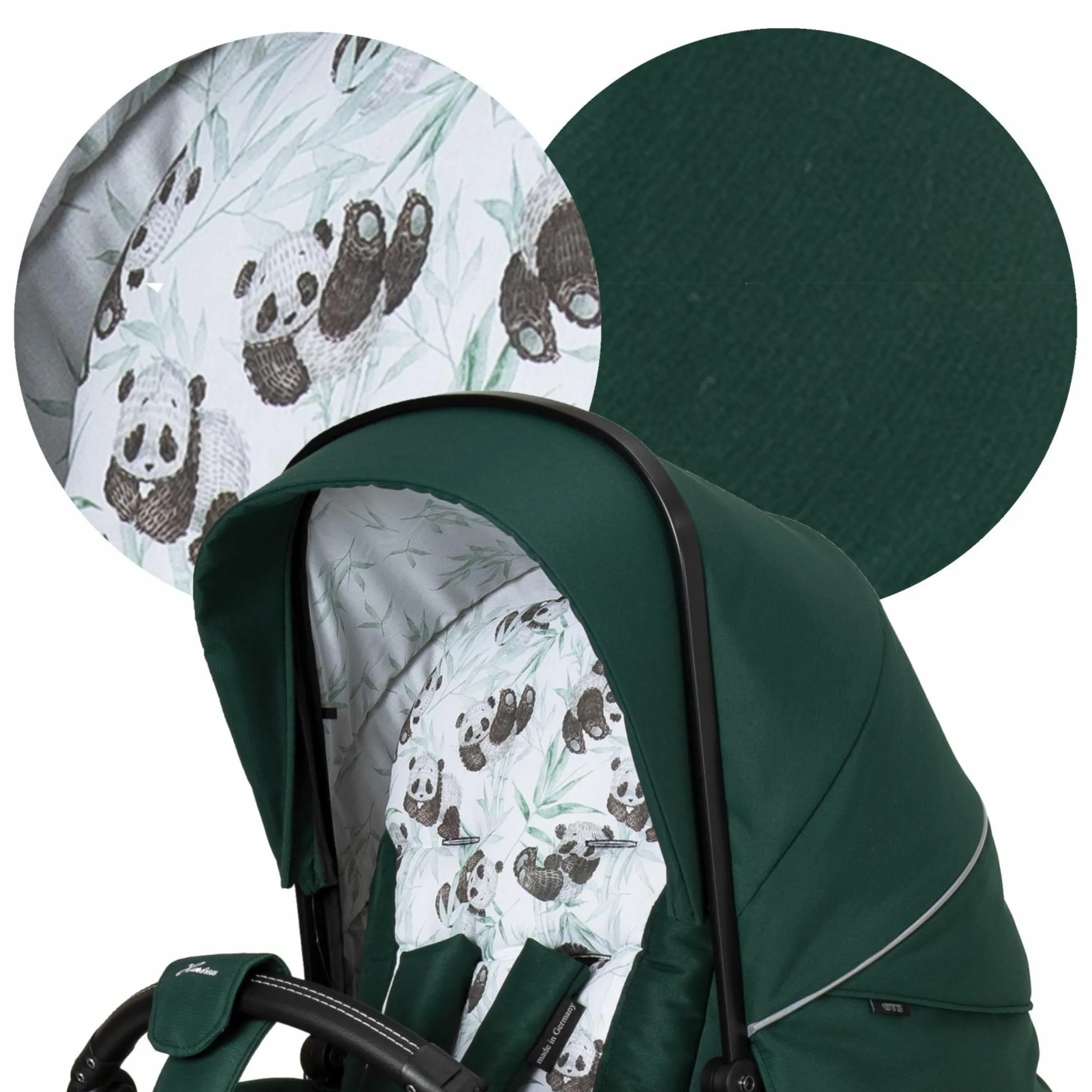 Buggy & Sportwagen Racer GTS bis 22 kg belastbar mit Handbremse, Knickschieber inkl. Regenschutz - Panda Family - Kollektion 2024