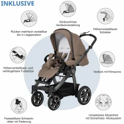 Buggy & Sportwagen Racer GTS bis 22 kg belastbar mit Handbremse, Knickschieber inkl. Regenschutz - Happy Feet - Kollektion 2024