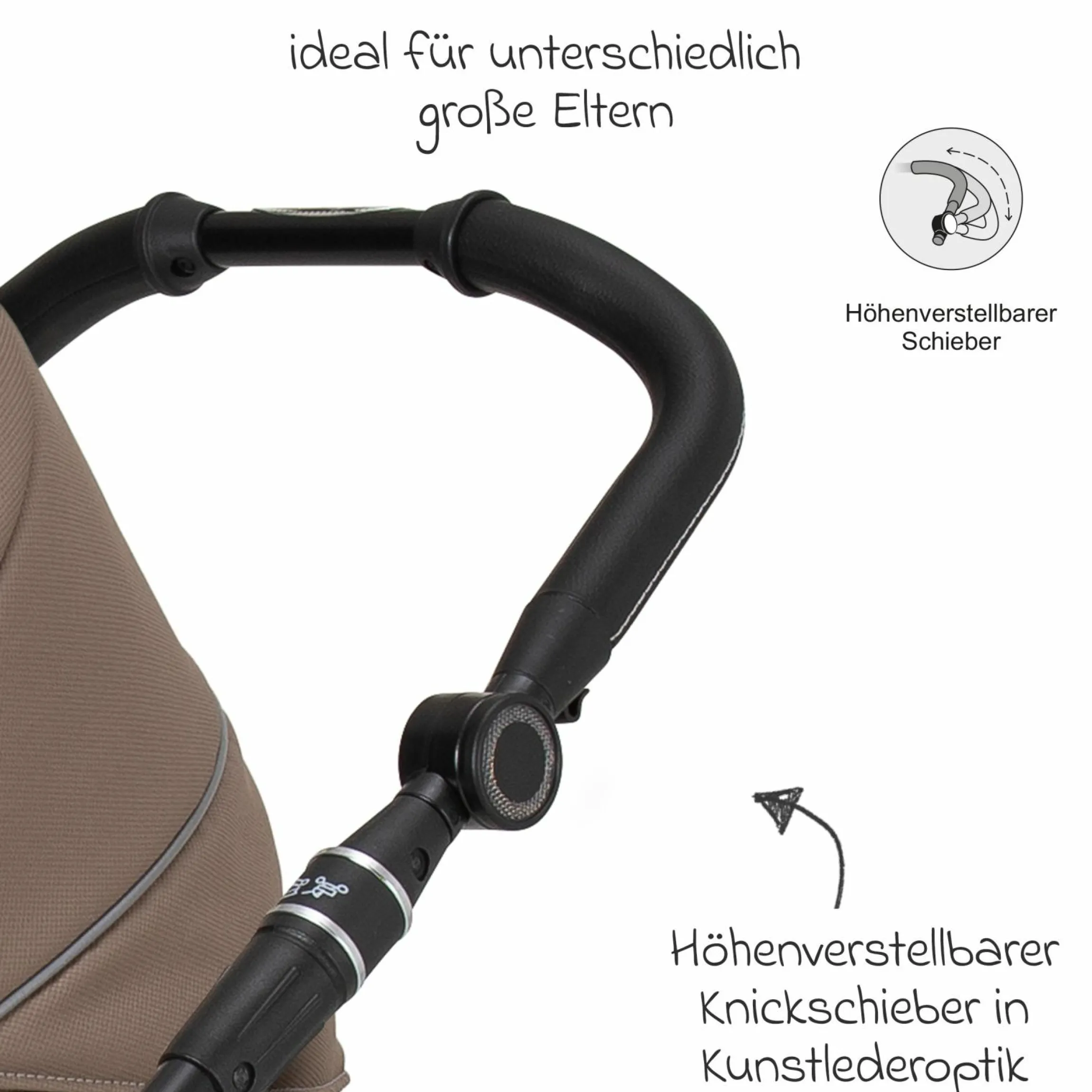 Buggy & Sportwagen Racer GTS bis 22 kg belastbar mit Handbremse, Knickschieber inkl. Regenschutz - Happy Feet - Kollektion 2024