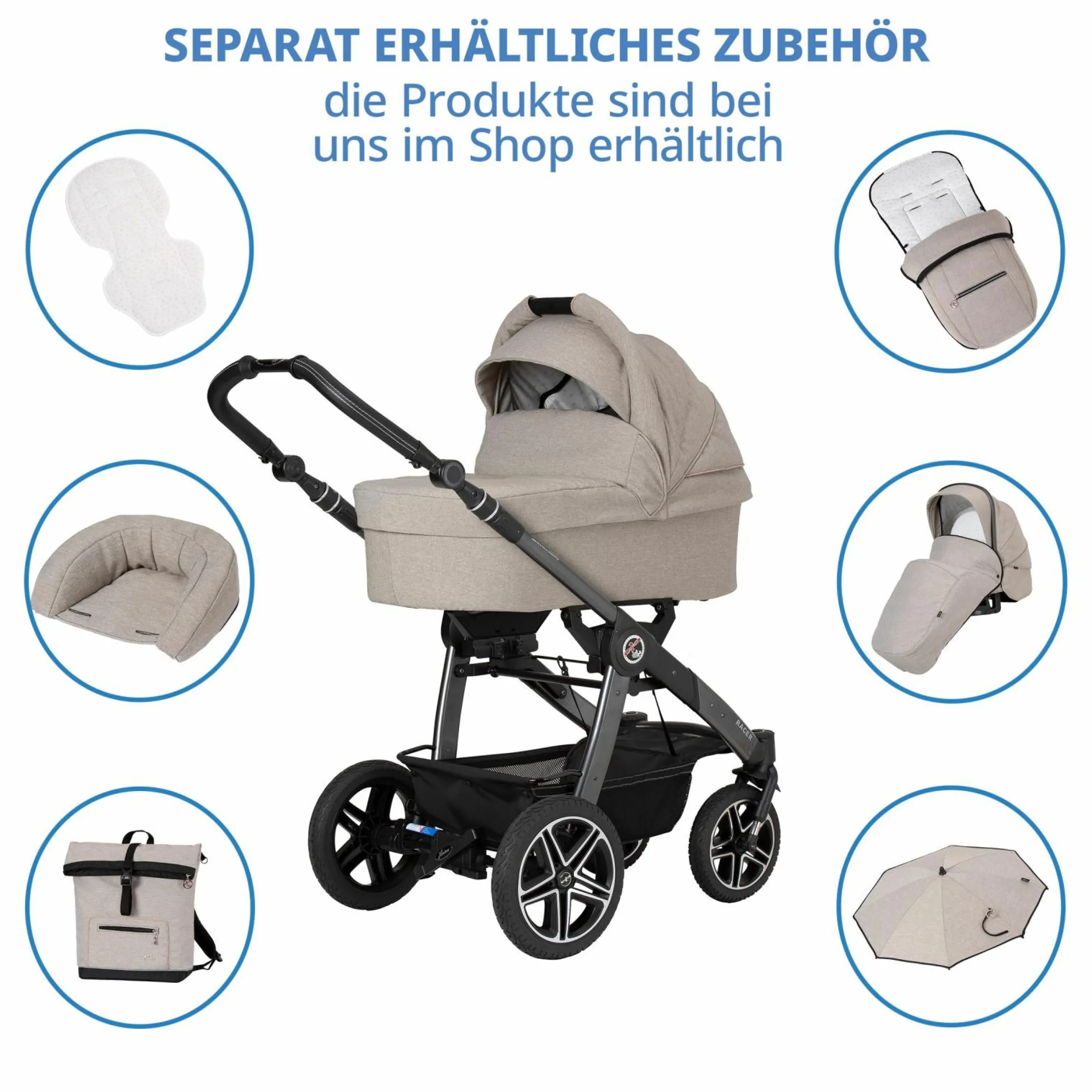 Buggy & Sportwagen Racer GTS bis 22 kg belastbar mit Handbremse, Knickschieber inkl. Regenschutz - Hedgehog Love - Kollektion 2024