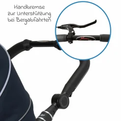 Buggy & Sportwagen Racer GTS bis 22 kg belastbar mit Handbremse, Knickschieber inkl. Regenschutz - Navy Stripes - Kollektion 2024