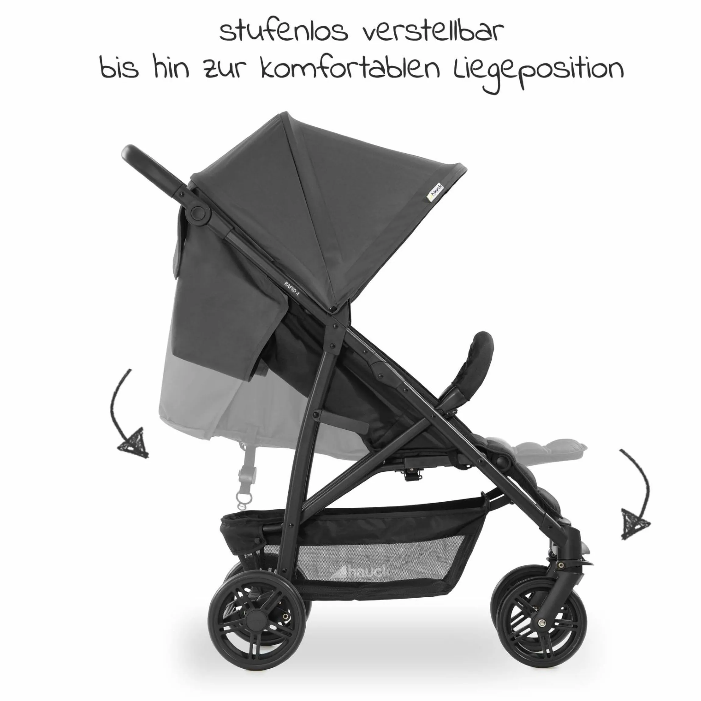 Buggy & Sportwagen Rapid 4 (bis 25 kg) - Grey
