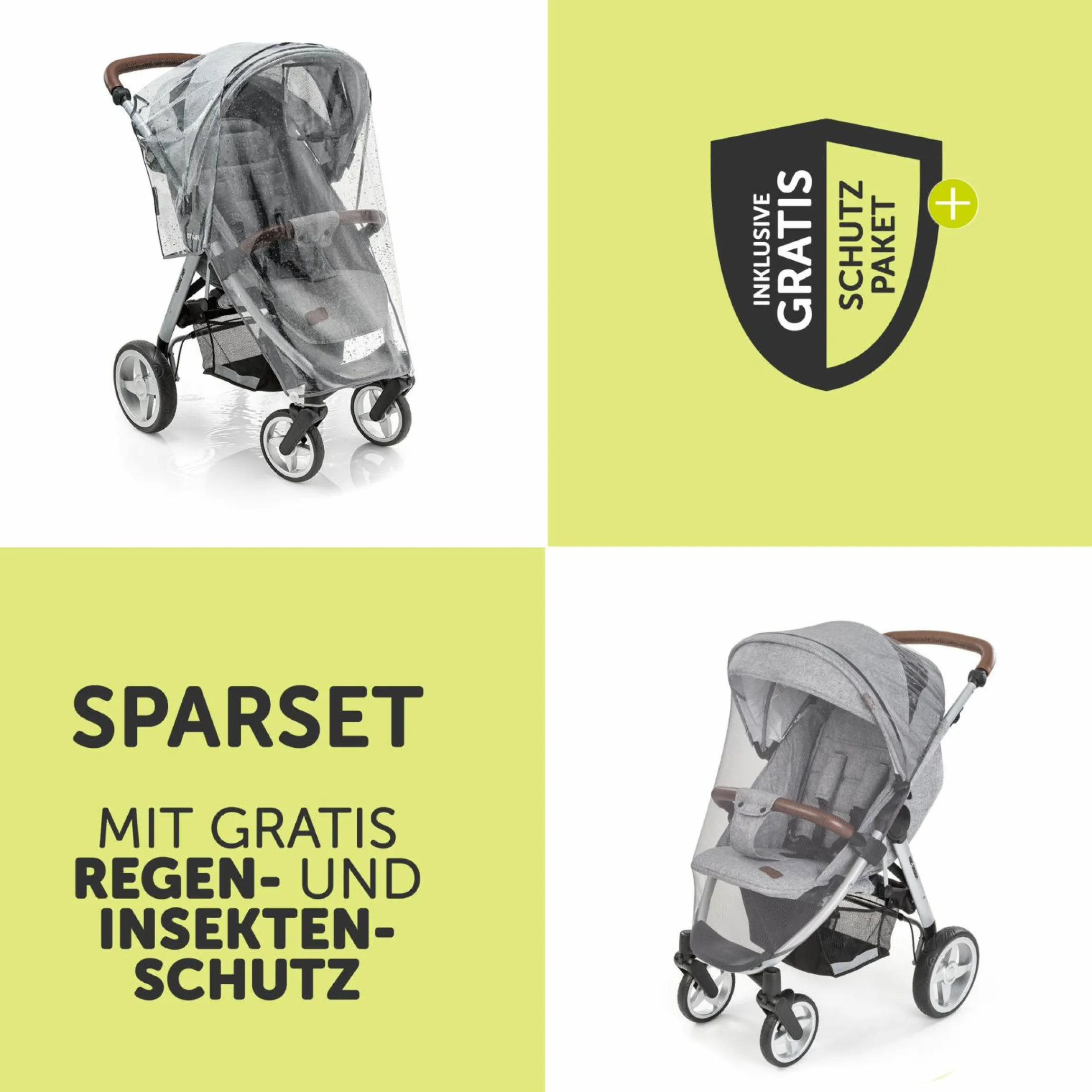 Buggy & Sportwagen Runner 2 (mit großen Luftreifen) inkl. XXL Zubehörpaket - Black